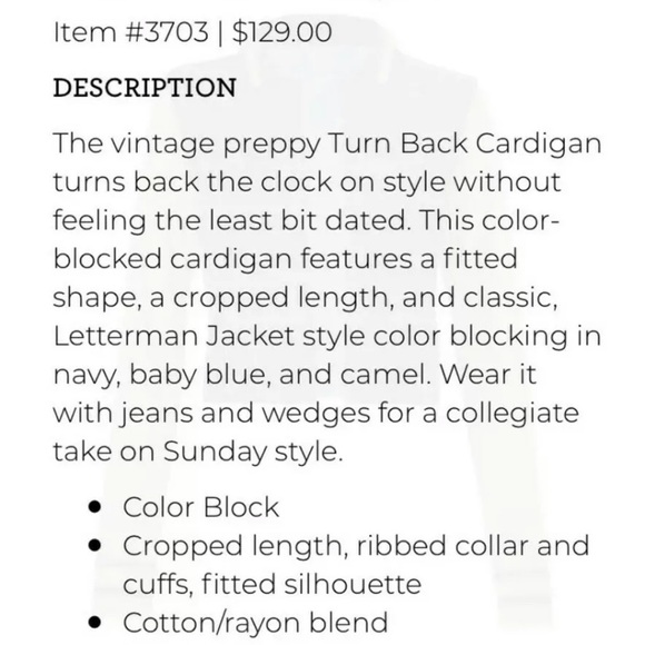 Cabi Fall 2019 Turn Back Cardigan - Picture 3 of 8